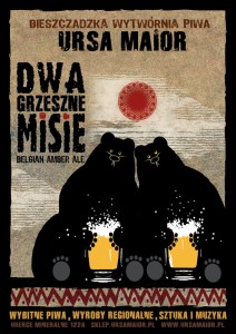 Plakat Dwa Grzeszne Misie format B2 - 680 x 480 mm - aut. Ryszard Kaja