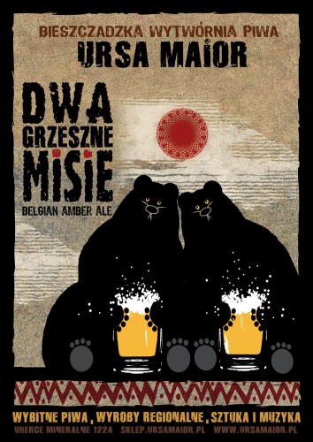 Plakat Dwa Grzeszne Misie aut. Ryszard Kaja