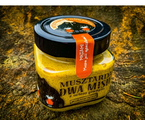Musztarda rzemieślnicza Ursa z Bieszczad. Produkt lokalny.