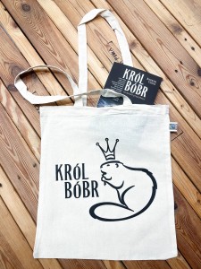 Torba bawełniana Fairtrade "Król Bóbr" w komplecie z książką "Król Bóbr. Architekt przyszłości"