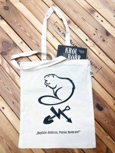 Torba bawełniana Fairtrade "Będzie dobrze, Panie Bobrze!" combo z książką "Król Bóbr. Architekt przyszłości"