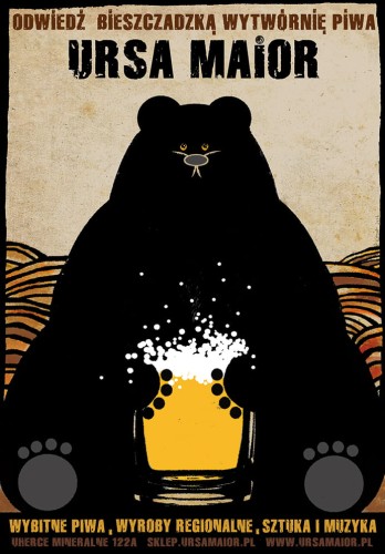Plakat Odwiedź Ursa Maior, autor Ryszard Kaja, format B2